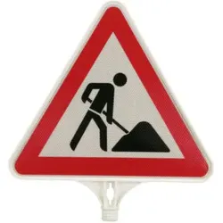 TEMKA Schild Bauarbeiten, Folie Typ 2, Seitenlänge 440mm
