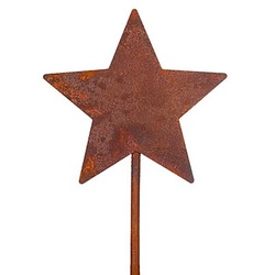 Rost-Stern aus Metall, braun, 12 cm Ø
