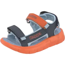 Sandale KAPPA, Gr. 33, blau (navy, orange), Synthetik, sportlich, Schuhe, mit Klettverschluss