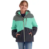 KILLTEC Mädchen Funktionsjacke mit Kapuze und Schneefang/Outdoorjacke ist wasserdicht KOW 170 GRLS JCKT, dunkel peppermint, 128,