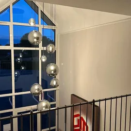 s.luce Orb 8-flg. E27 60 cm Rund Gold Verlauf/Rauch/Schwarz