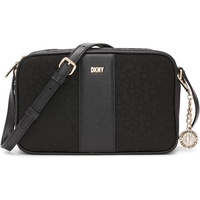 DKNY Women's Bryant Camera Bag Crossbody, Black Logo/Black