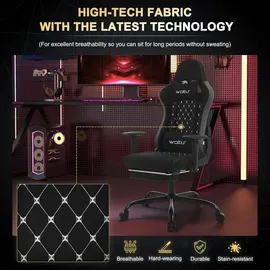Woltu Gaming-Stuhl Ergonomisch Schwarz/Grau PC