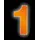 CONACORD Klebezahl 1 Reflektierend 8 cm Orange
