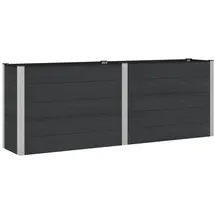 vidaXL Hochbeet 250 x 50 x 91 cm Schwarz