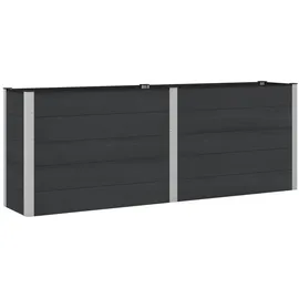 vidaXL Hochbeet 250 x 50 x 91 cm Schwarz