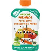 Erdbär Freche Freunde Bio Quetschmus Apfel, Birne, Karotte & Kürbis 100 g