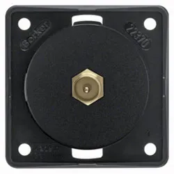 Integrow FLOW Antennen-Verbinderdose TV Anschluss in F-Technik (schwarz, matt)