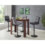 Hela Barhocker HELA "Elke H", grau (vintage anthrazit), B:45cm H:102cm T:60cm, Hocker, Barhocker, 2 Stück