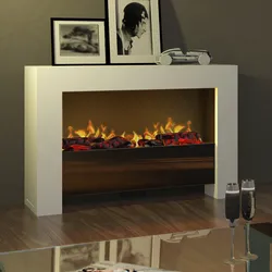 muenkel design bridge XL [moderner Opti-myst Design Elektrokamin]: weiß (warm) - Mit Heizung - Schwarz, matt