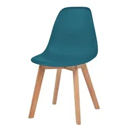 vidaXL Esszimmerstühle 6 Stk. Türkis Kunststoff
