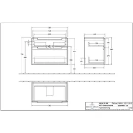 Villeroy & Boch Subway 2.0 Waschtischunterschrank 2 Auszüge, A91410FP,