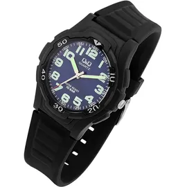 Q&Q Herrenuhr mit Silikonarmband in schwarz