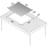 Induktionskochfeld 60cm autark schwarz 4 Zonen rahmenlos Einbau Slider