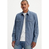 Levis Levi's Herren BARSTOW WESTERN Standard Hemd,Grant Mid Blue Chambray,XL