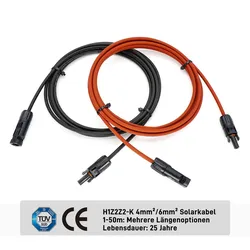 Solarkabel Verlängerung mit MC4 Stecker