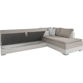 otto home INOSIGN Ecksofa »Boxspringbett Night & Day L-Form mit Dauer-Schlaffunktion mit Armlehne«, mit Boxspring-Bettfunktion 180x200 cm und Bettkasten, Dauerschläfer!