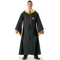 Rubie ́s Kostüm Hufflepuff Zauberer-Robe Harry Potter für Erwachsene schwarz-gelb schwarz