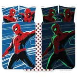 SpiderMan im Dunkeln leuchtende Kinder-, Vorschul-Bettwäsche 100x135cm, 40x60cm