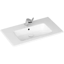 Megabad Loft Waschtisch 81 cm, Badkeramik, weiß