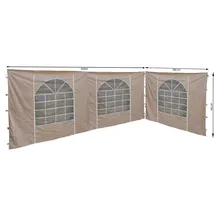 Quick Star Seitenwand für Pavillon 3x4 m 2 Stück Sand 3 x 0,3 m