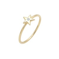 Elli DIAMONDS Bandring Stern Astro Diamant (0.015ct)375 Gelbgold Ringe Damen