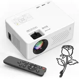Mini Beamer Full HD 1080P Tragbarer Projektor Bluetooth 5.2 50–100% Zoom 200 Zol