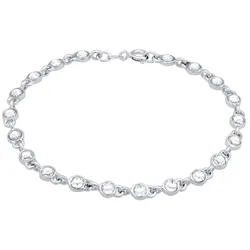Elli Tennisarmband Kristalle Modern Klassisch 925 Silber Armbänder & Armreife   Damen 