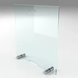 BIJON Kaminschutzgitter aus Spezial-Sicherheitsglas, Hitzeschutz Funkenschuztgitter, Ofenschutzgitter aus echtem ESG-Glas, Kamin Ofen Glas Funkenschutz FIREclassic 60 x 50 cm