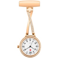 Tiong Krankenschwester medizinische Anstecknadel Clip-on Brosche hängende Taschenanhänger Uhren für Männer Frauen Quarz hängende Arzt Taschenuhren Krankenschwestern Uhr
