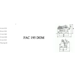 FAC 195 dom SILBER - Aufschnittmaschine
