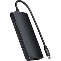Satechi USB-C Multiport Adapter 8K mit Ethernet V3 Adapter Schwarz