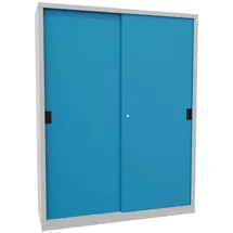 Pavoy Schiebetürenschrank Stahl verzinkt 1950x1500x500 mm RAL 7035/5012