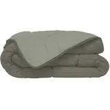 Poyet Motte Steppdecke, zweifarbig, Polyester, Taupe/Leinen, 220 x 240 cm, Motiv, Kollektion Calgary