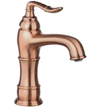 PaulGurkes Waschtischarmatur Nostalgie Rote Bronze Wasserhahn Retro Mischbattarie
