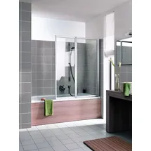Kermi Vario 2000 Faltwand 2-flügelig V2TS1075141PK 101,1-102,7x140cm, silber mattglanz, ESG klar KermiClean