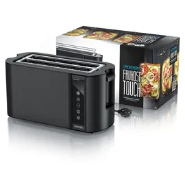 Arendo Langschlitz-Toaster Schwarz