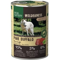 REAL NATURE WILDERNESS Nassfutter für Hunde Adult Pure Buffalo Wasserbüffel 6x400 g