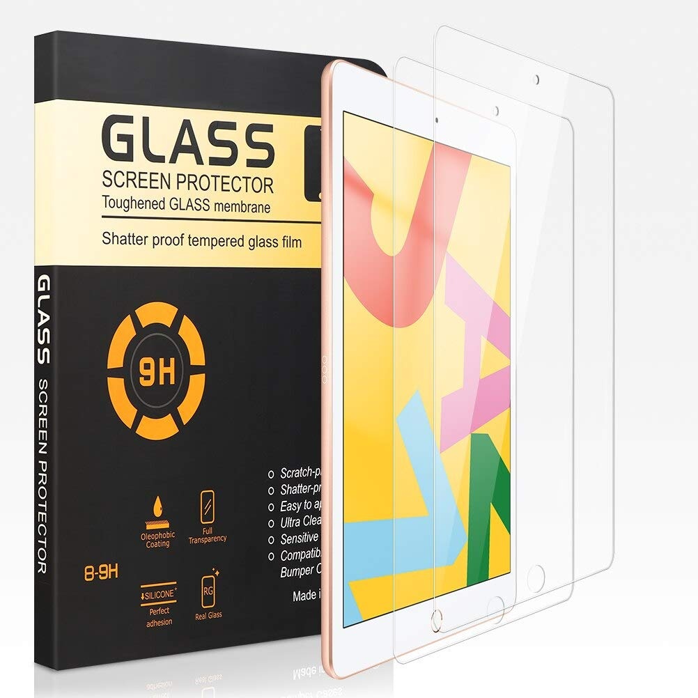 Yoedge Displayschutz für Apple iPad 9,7 2017/2018 [2 Stück], Displayfolie Schutzglas Displayschutz [9H Härte] Tempered Glass Screen Protector Kompatibel mit Apple iPad 9,7 2017/2018
