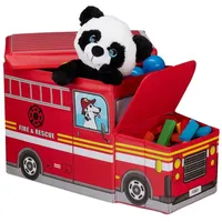 Relaxdays Fire Truck Sitzbox rot