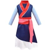 Lito Angels Prinzessin Hua Mulan Kostüm Kleid für Kinder Mädchen, Traditionelle chinesische Hanfu Verkleidung, Größe 3-4 Jahre 104, Blau 276 (Tag-Nummer 100)