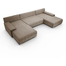 lookway Wohnlandschaft Braun, Textil, 348x93x188 cm, Wohnzimmer, Sofas – Couches, Wohnlandschaften, Wohnlandschaften in U-Form