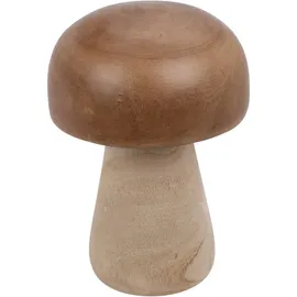 home&styling collection Weihnachtsfigur Holzfigur Pilz 20 cm Braun
