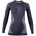 langarm Funktionshirt Damen charcoal/white/light grey XS