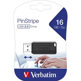 Verbatim Store 'n' Go PinStripe 16 GB schwarz USB 2.0 49063