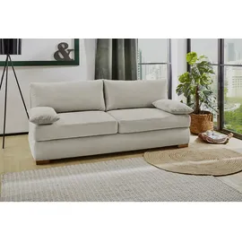 luma-home Schlafcouch Feincord 2-Sitzer Beige