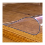 laro Tischdecke Tischfolie Tischdecke Durchsichtig Transparent 2mm weiß 90 cm x 55 cm