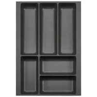 SOTech ORGA-BOX-2 Besteckeinsatz Tiefe: 462 mm Höhe 50,5 mm für Nobilia Küchen Canvas Struktur Anthrazit Breite: 309 mm