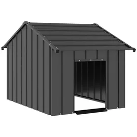 vidaXL Hundehütte Mit Dach 83x130x85 Cm Verzinkter Stahl - Vidaxl