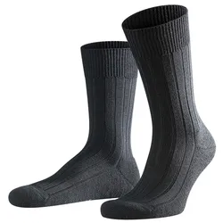 FALKE Herren Socken - Teppich im Schuh, Merinowolle, Unifarben schwarz 43-44